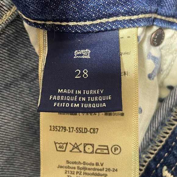 Scotch & Soda Cuffed Women Button Fly Jean Shorts 28 Festival Retro Grunge Y2K - Picture 5 of 15